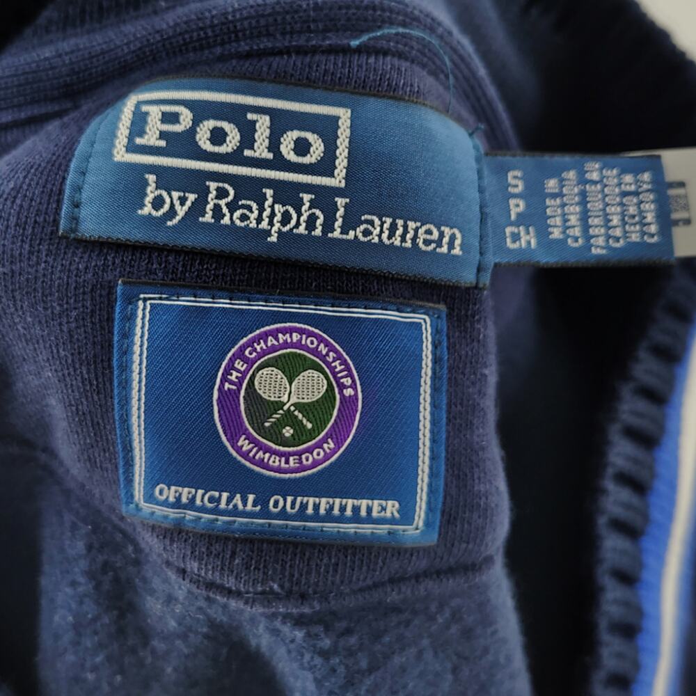 Polo Ralph Lauren Wimbledon 2026 Hybrid Cable Knit Sweatshirt Navy Small - Picture 5 of 16